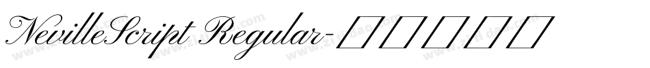 NevilleScript Regular字体转换